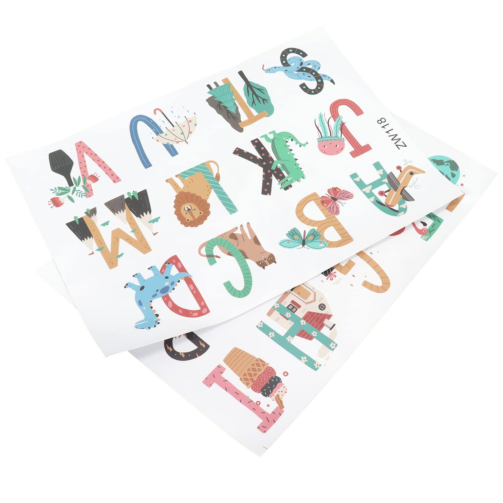 STICKERS MURAUX ANIMAUX PLANTES LETTRES ANGLAISES STICKERS MURAUX ÉDUCATIFS ET DÉCORATIFS POUR LA DÉCORATION DE CHAMBRE D'ENFANT - 7