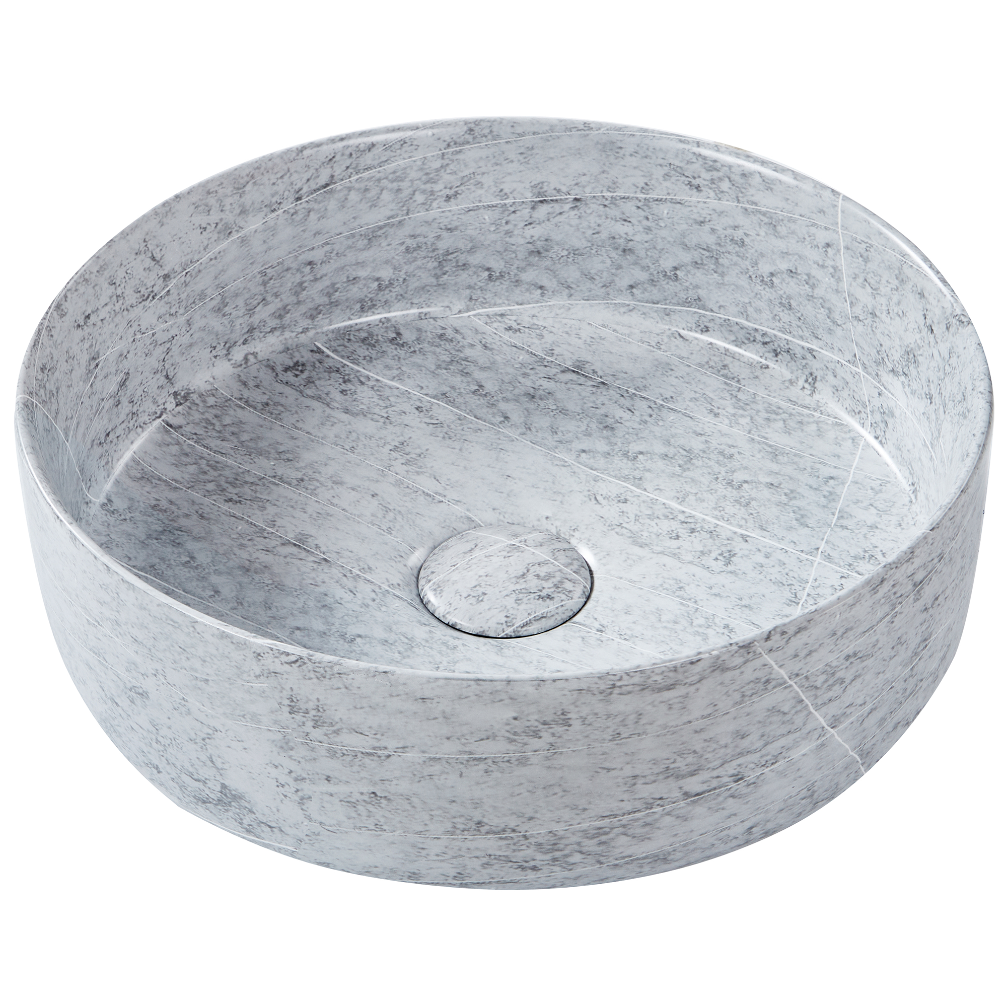 Lavoar pe blat GUDAR Efect de beton ⌀ 37 cm Ceramică