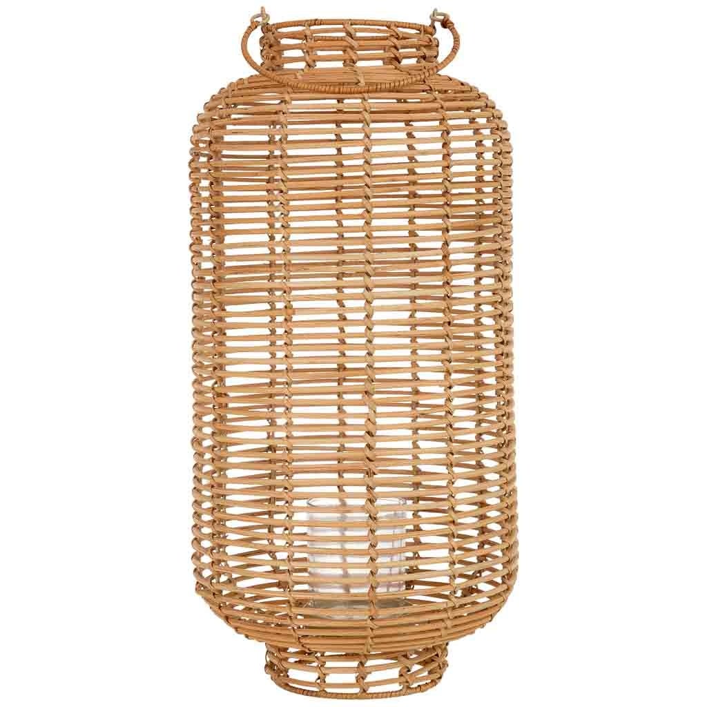 Farol de ratán natural marrón D13/25xh50/64 - 2
