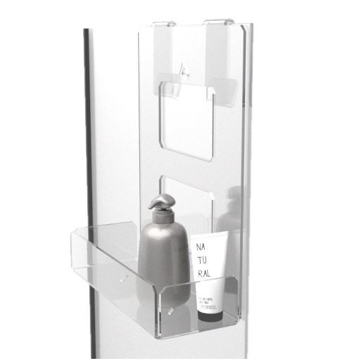 2 Portasapone Trasparenti Autodrenanti Con Fondo Antiscivolo Per Bagno E Cucina