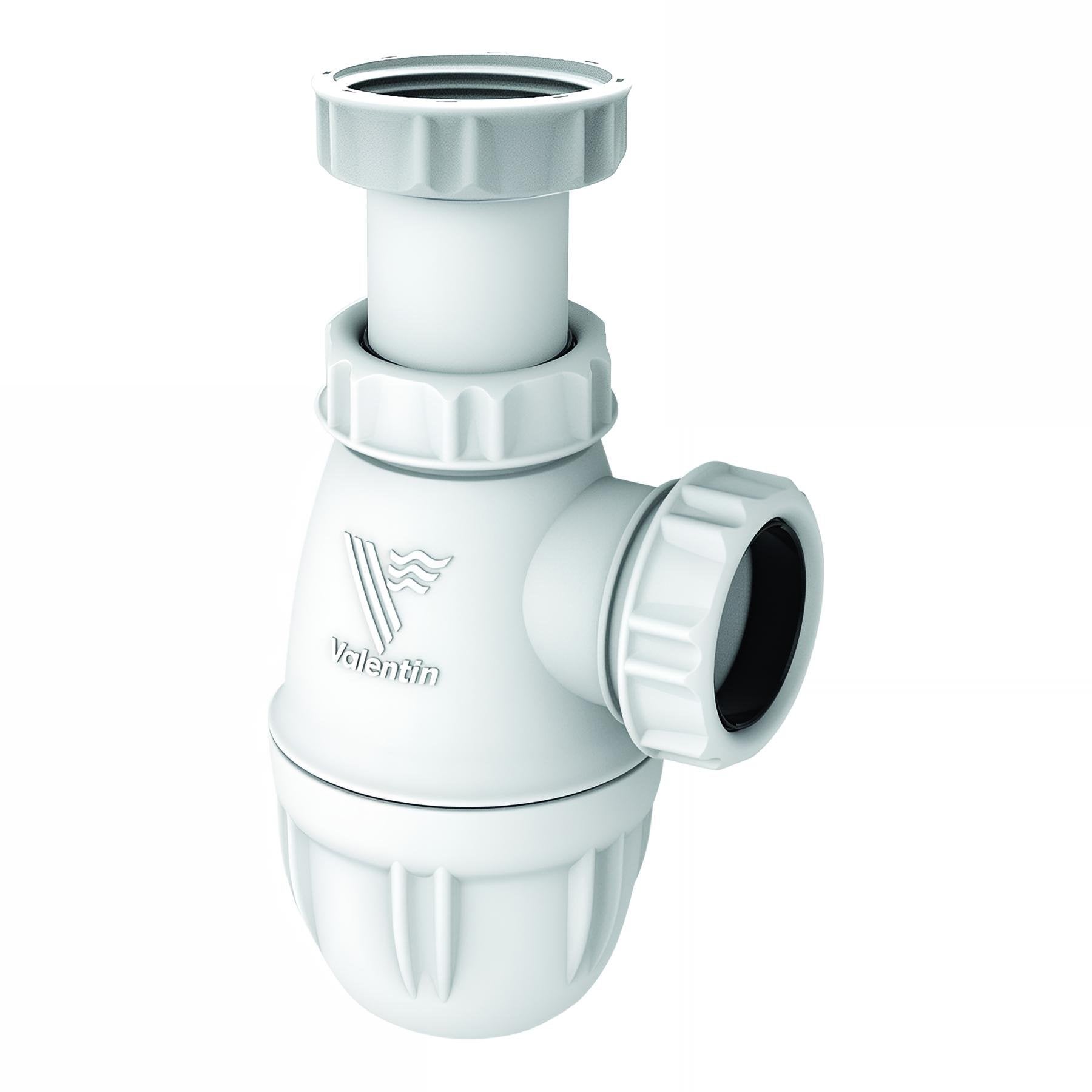 Siphon lavabo bi-matière-joint intégré, réglable, sortie Ø32mm - 3