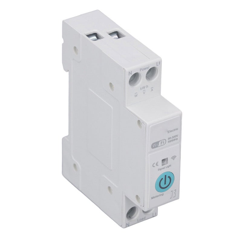 Disjoncteur intelligent WiFi avec comptage, Commutateur à commande à distance sans fil pour usage domestique, Montage DIN Rail, AC 90‑300V, 63A - 4