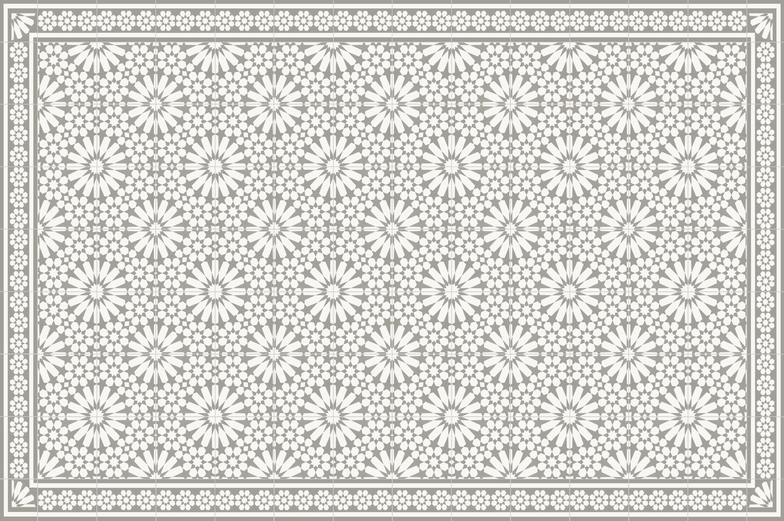 Tapis antidérapant en vinyle Samara beis 133x200 cm - PVC imprimé, lavable, ignifuge, pour le salon ou la cuisine, style hydraulique, beige - 2