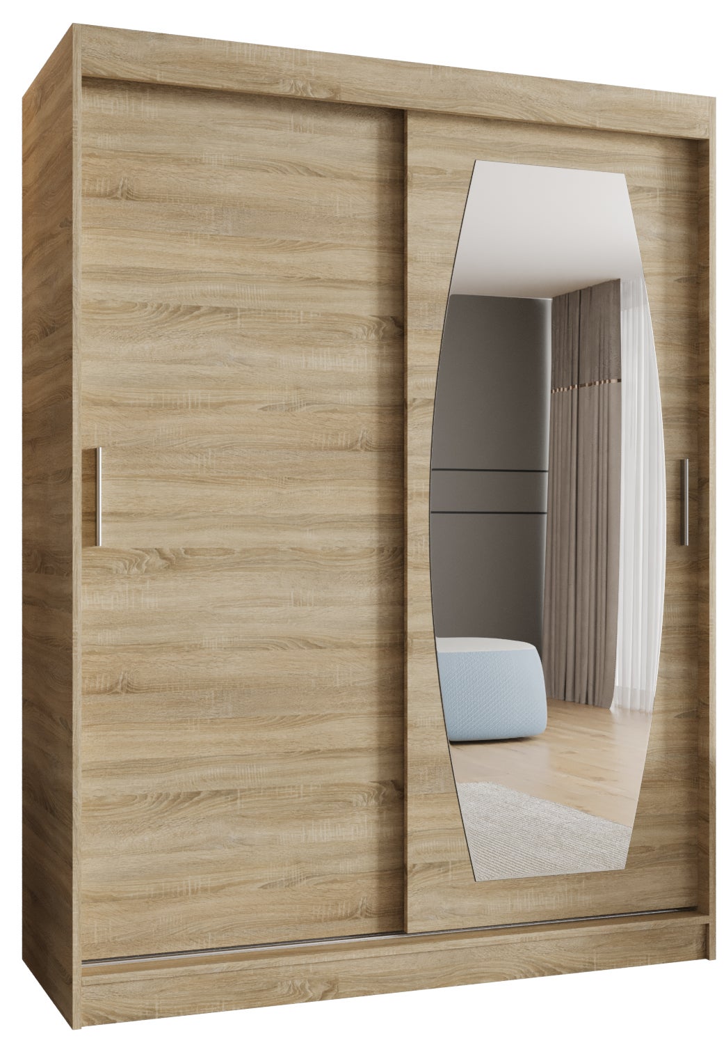Szafa przesuwna garderoba ROSSA 150 x 62 x 200 cm Sonoma - Abiks Meble