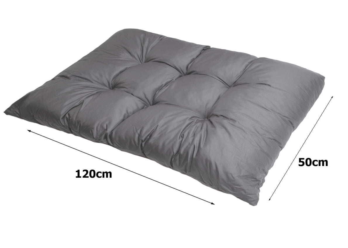 Set Coussins pour palettes 120x50 Assise-Dossier 120x50cm Gris, coussins canapé extérieur/ matelas de palettes/ coussin de jardin avec dossier - 4