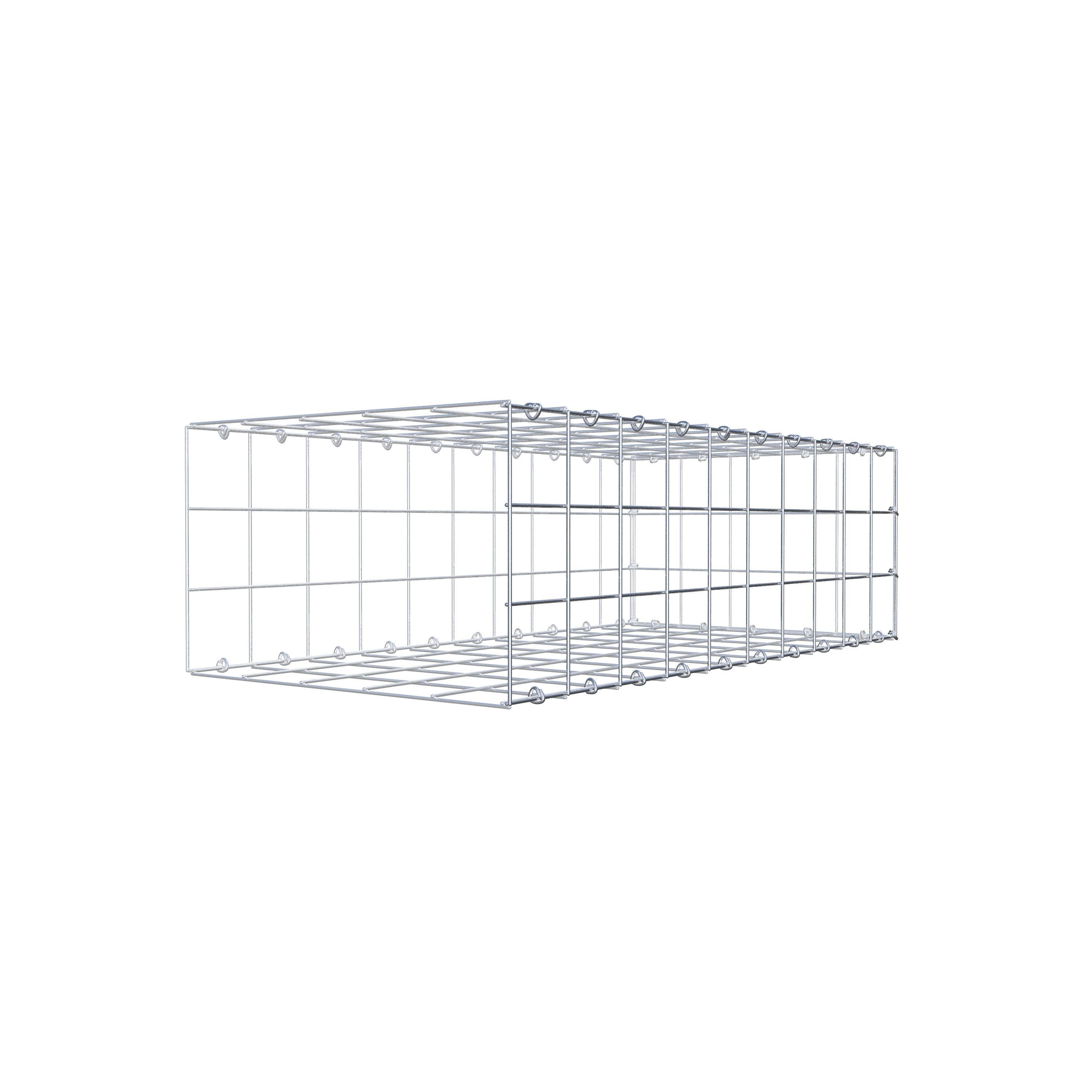 Gavión para alargar en acero galvanizado 100x30x50cm (LxAxP), malla 10 x 10cm, Anillo en C, sin rejilla frontal - 6