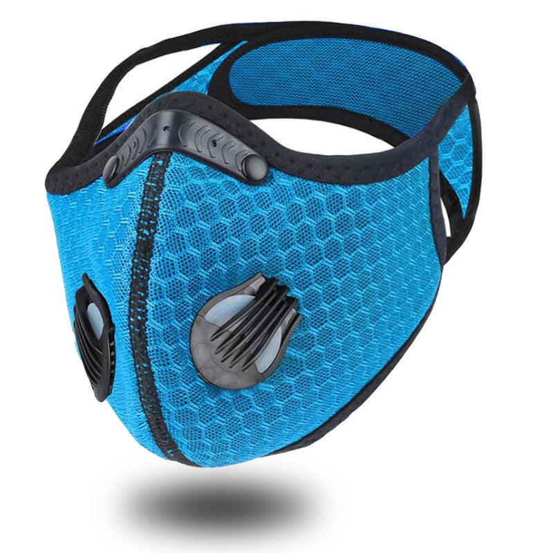 Masque anti-poussière pour menuiserie, construction, nettoyage, peinture, sciage et meulage, bleu clair, 1 pièce, avec lentille - 2
