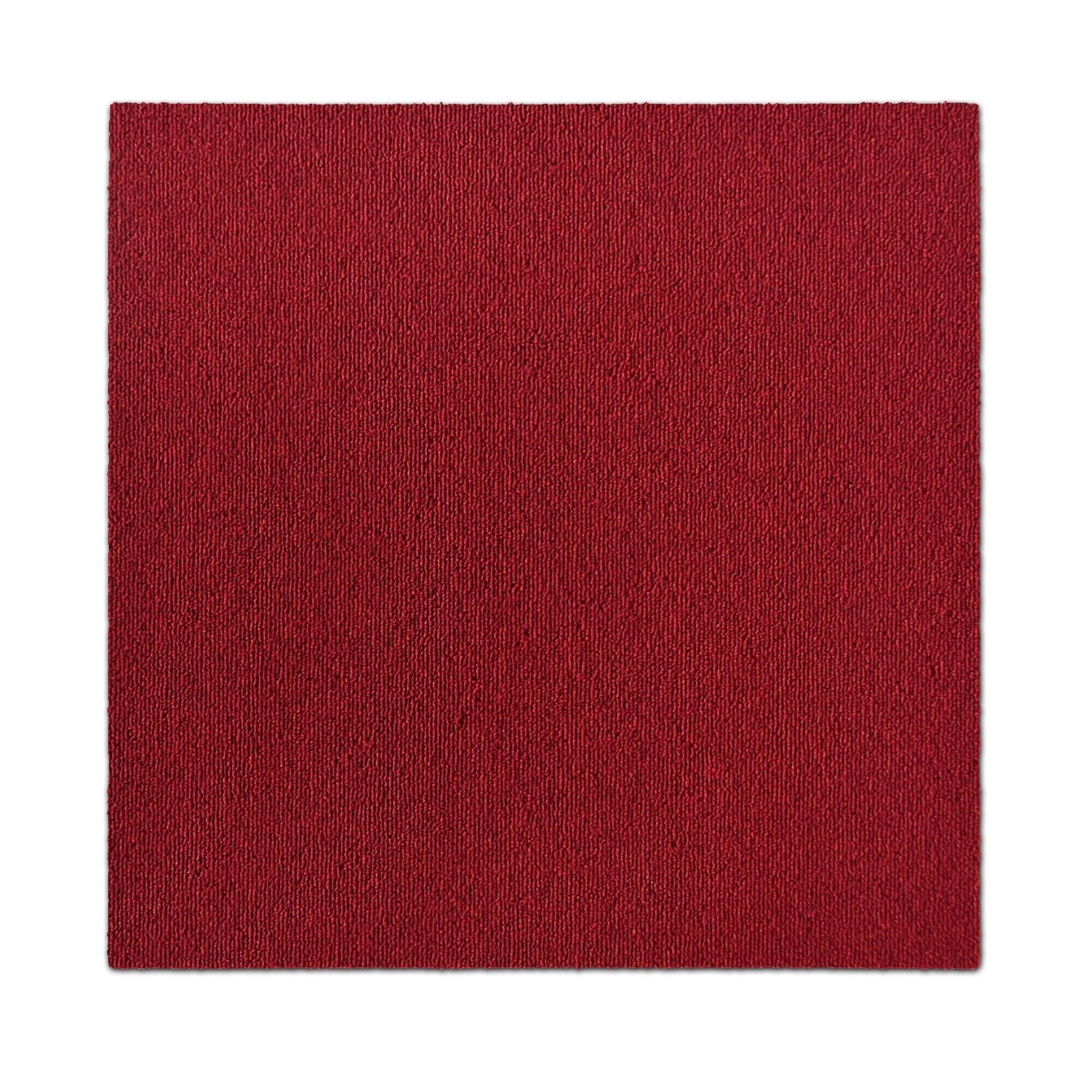 Lot 40 Dalles Moquette Rouge Écarlate 10 M² – Résistantes, Antidérapantes, Installation Facile Bureau Magasin Maison