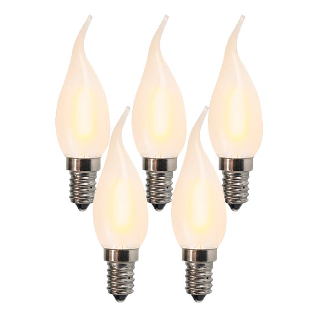 Lot de 5 ampoules LED bougie E14 mattes BXS35 1W 100 lumens 2200K