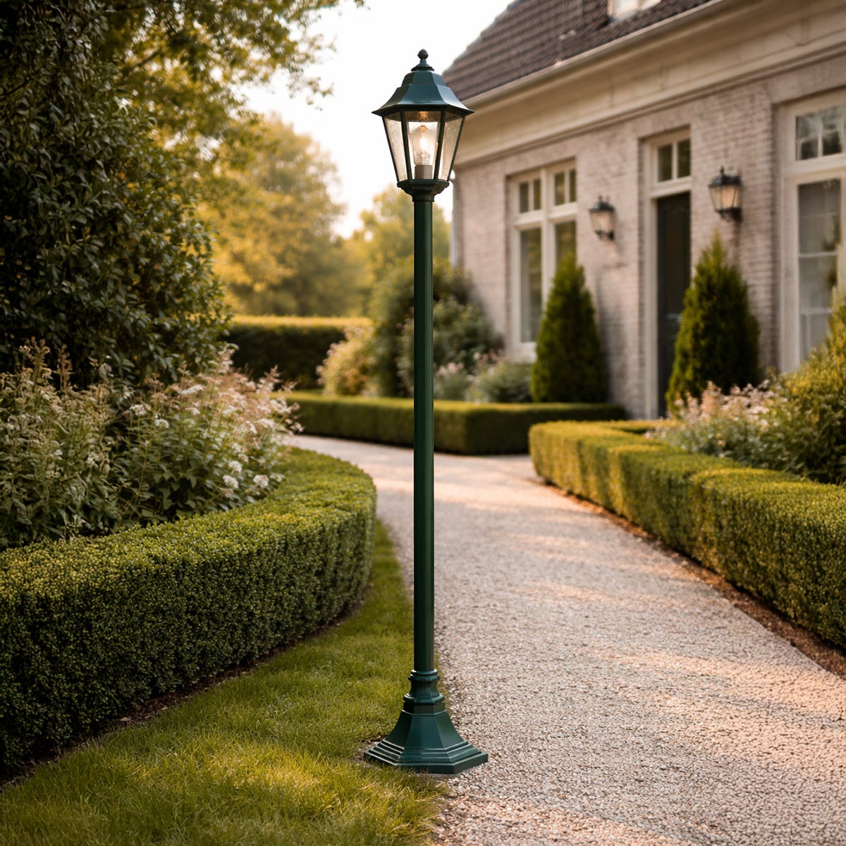 Qazqa classic-antique lanterne da esterno per giardino - New Orleans - verde, max. 60w, compatibile con lampadines LED, e27 - 2