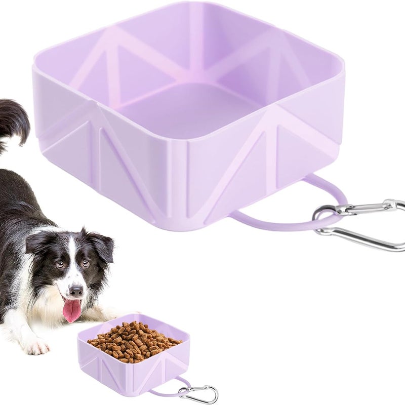 Miska dla psa – 500 ml – fioletowa – pojemnik na karmę dla zwierząt – wielofunkcyjny, dozownik wody dla szczeniaka