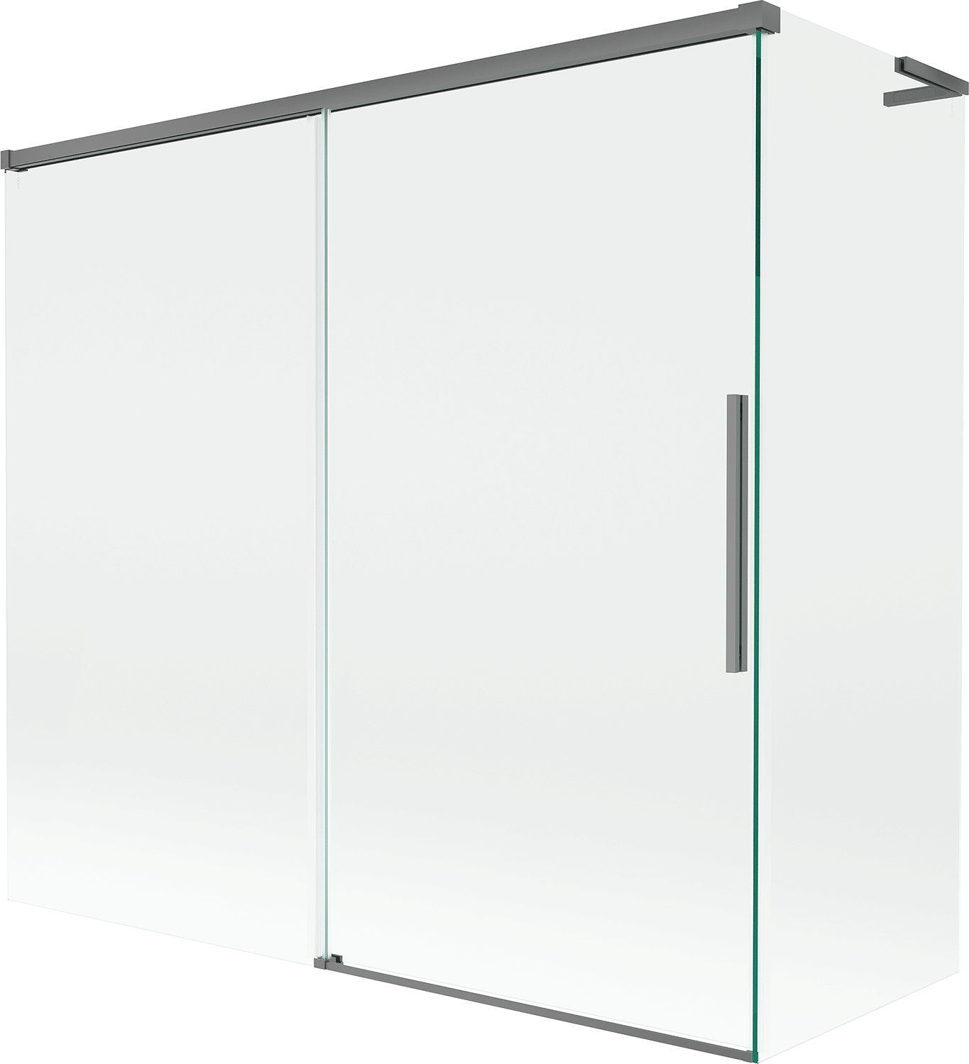 Mexen Rox L parawan nawannowy 2-skrzydłowy rozsuwany 170 + 75 x 150 cm, transparent, gun metal - 8C9L-170-075-95-00