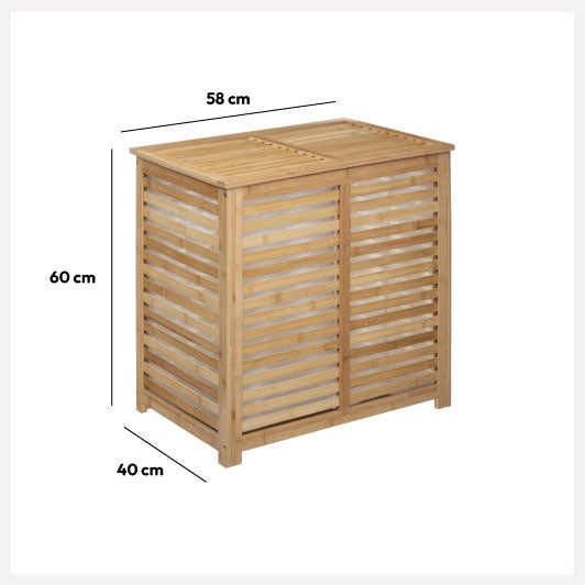 Panier à linge double 50l 