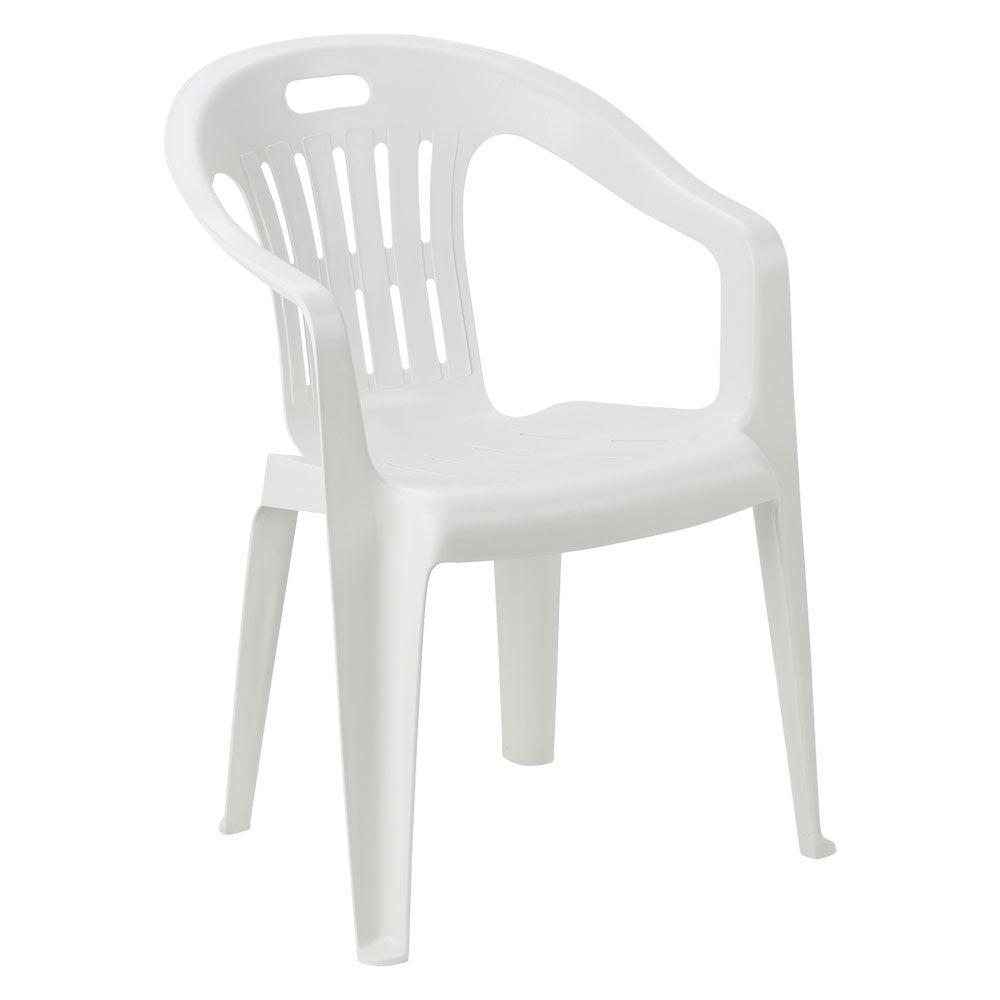 Chaise de jardin en résine monobloc empilable verte Piona - 4