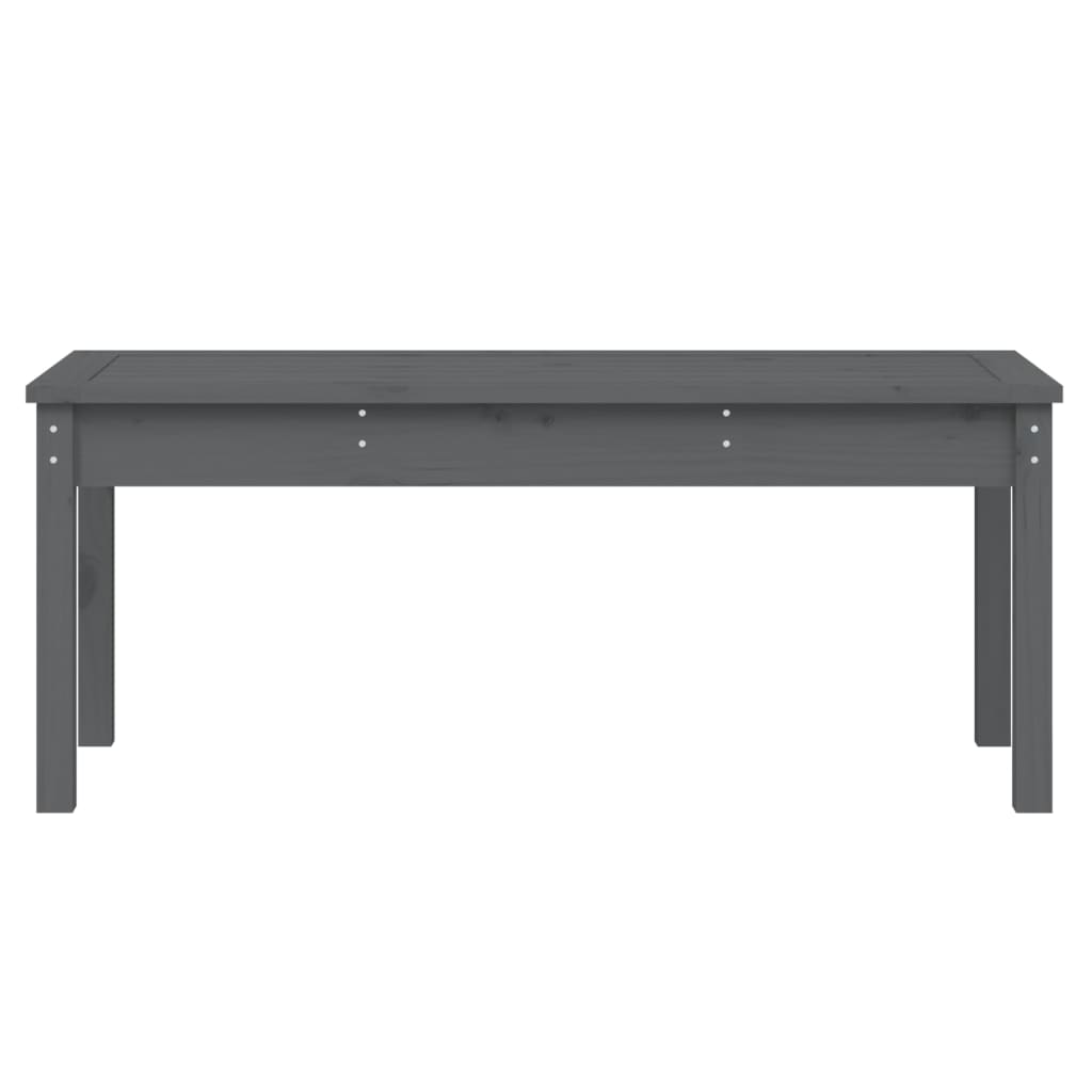 Banc de jardin meuble de patio d'extérieur terrasse 109 x 44 x 45 cm bois massif de pin gris 02_0011725 - 2
