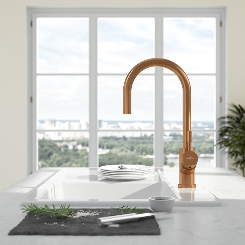 Rubinetto da cucina VILLEROY ET BOCH Umbrella flex bronzo + pulizia - 6