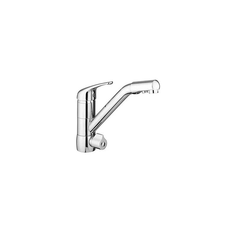Robinet mitigeur dauphin 3 voies - Blanc - - 002223