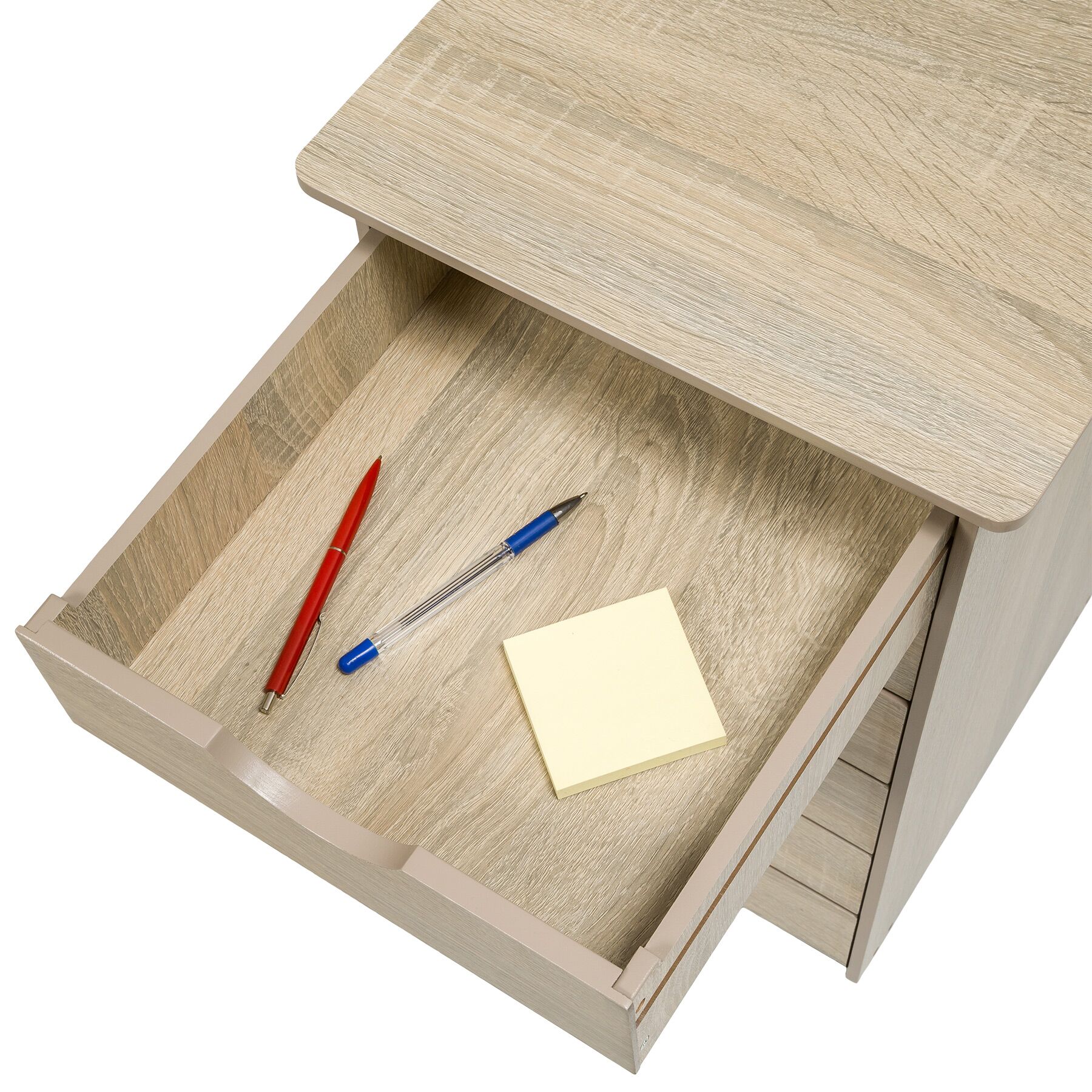 Caisson de bureau à roulettes en bois MDF 65 x 36 x 40 cm TECTAKE - 4