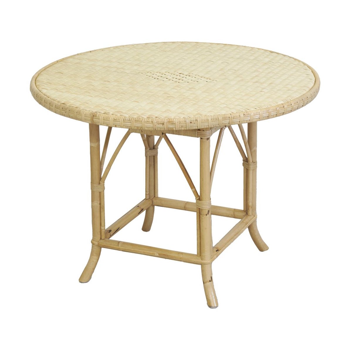 Table ronde en rotin naturel Ø 120 Aubry Gaspard | Leroy Merlin