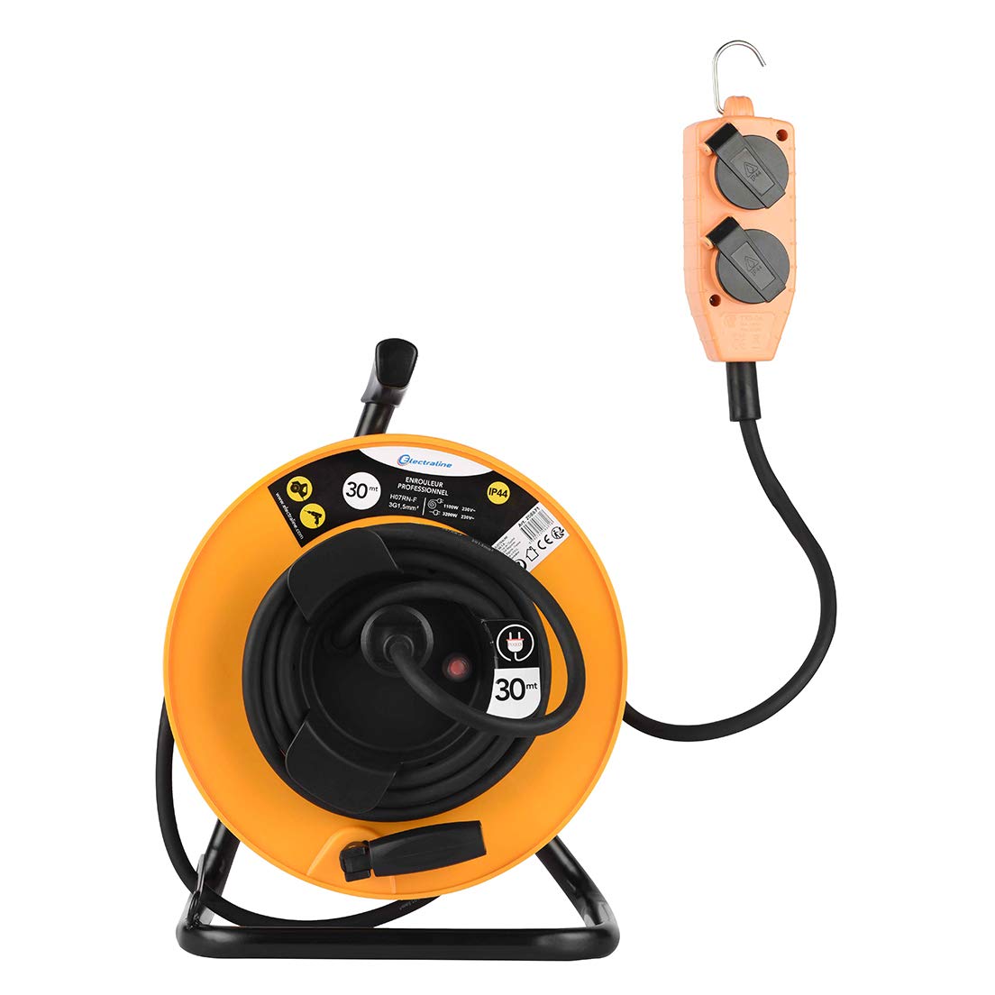 Avvolgcavo Con Prolunga Corrente Elettrca 5 Mt 10 / 16a Schuko - Foto 2