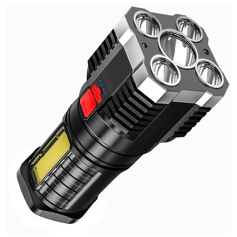 Ultra mocna latarka LED, ładowalna, 10 000 lumenów, wodoodporna IP65, z regulowanym zoomem