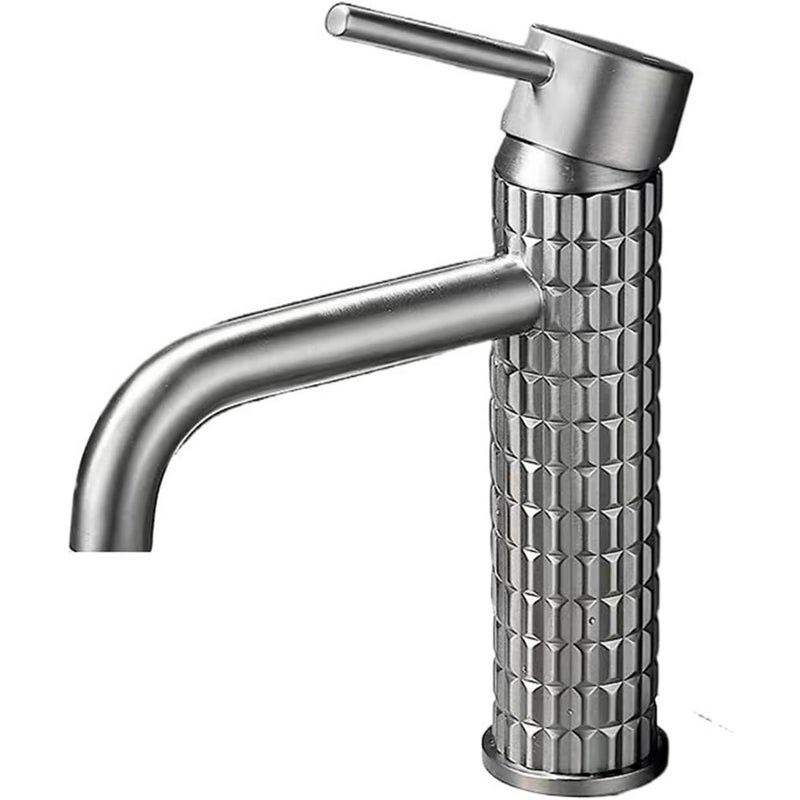 Bateria umywalkowa do łazienki, bateria umywalkowa hotelowa, bateria zraszająca do ciepłej i zimnej wody (srebrna)