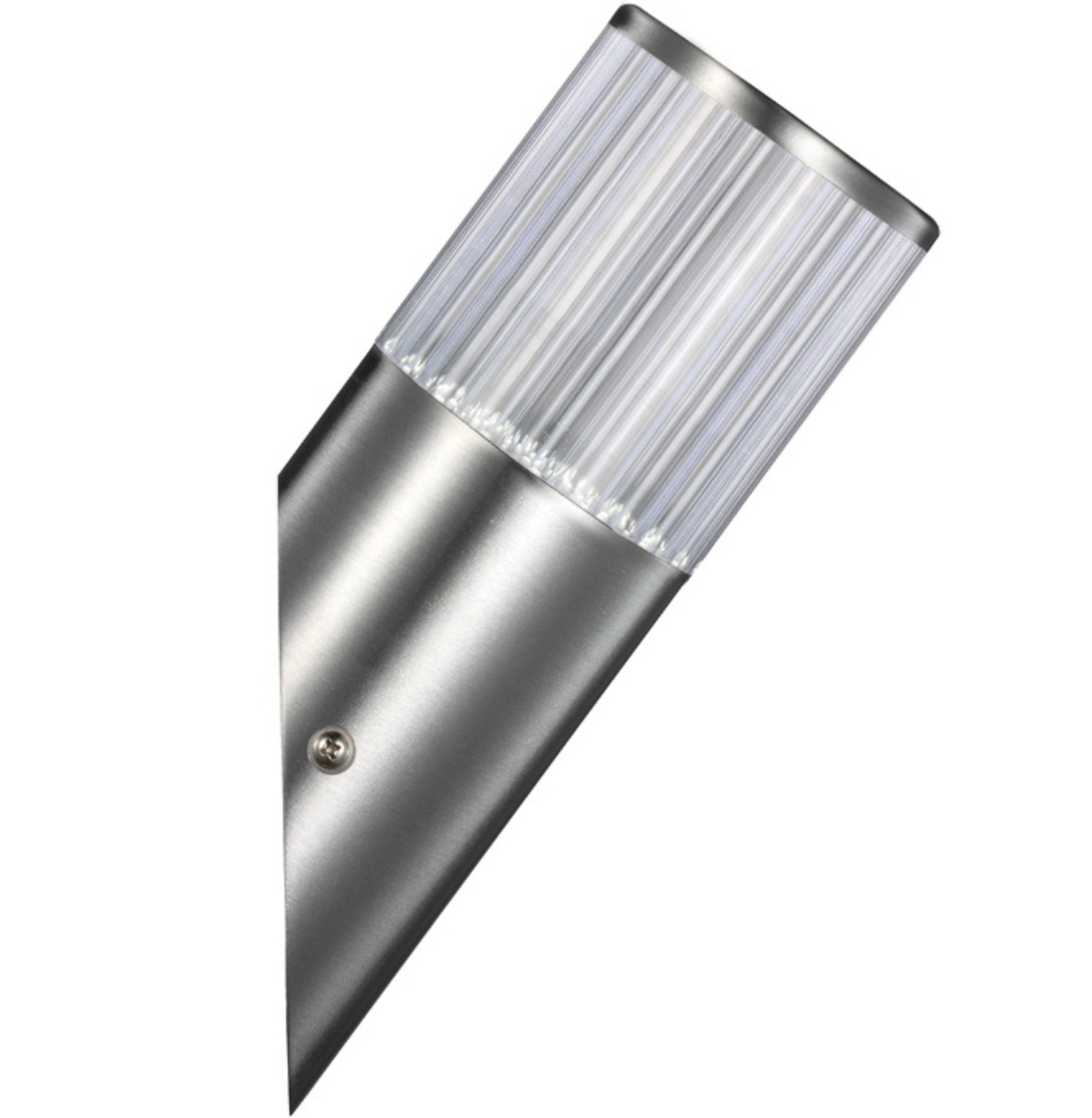 Kinkiet zewnętrzny COLLUM LED 3.6W Zimna biel 250lm srebrny srebrny satyno-przezroczysty wym: 21x7,6x7,6 cm IP44 Polux