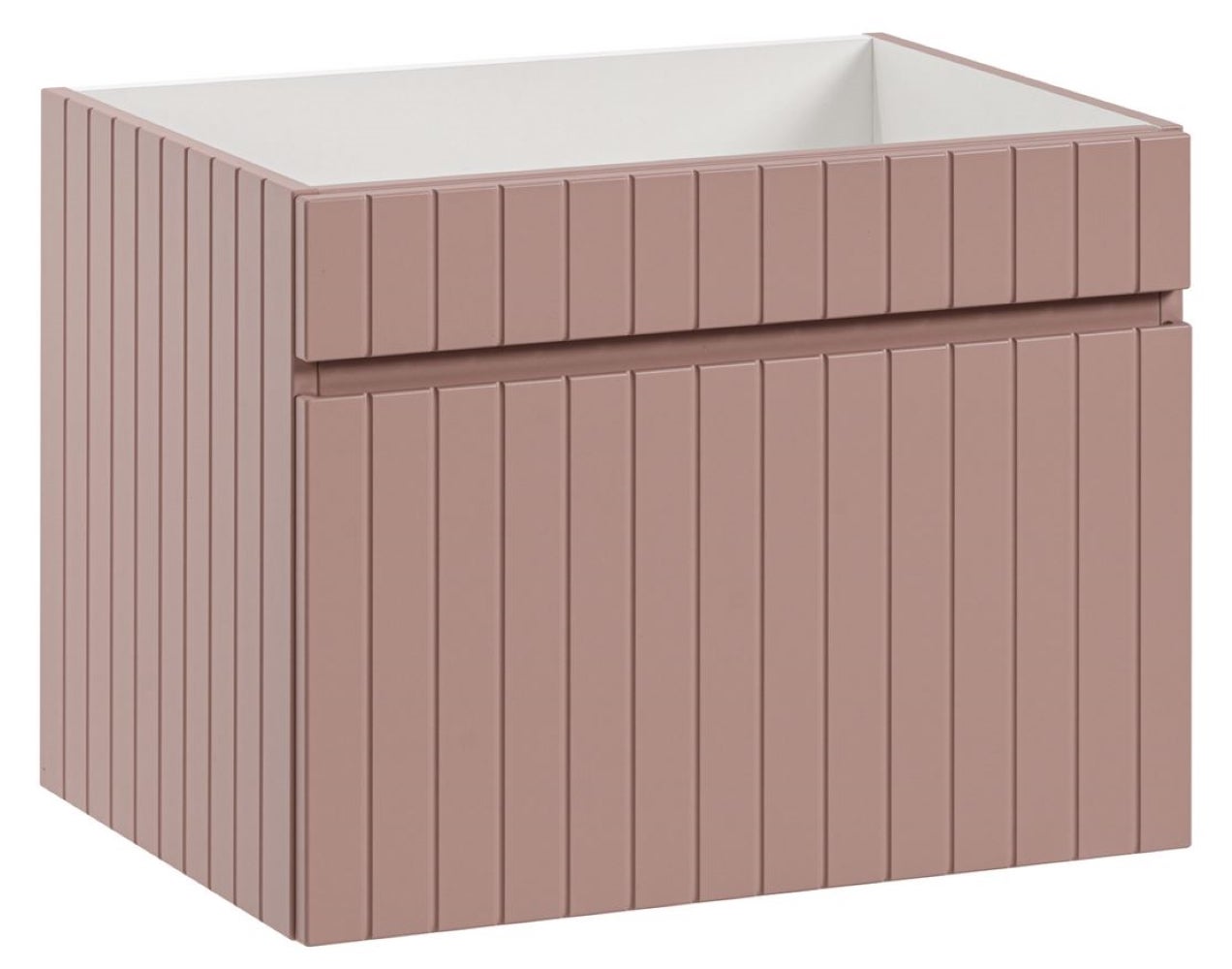 Szafka łazienkowa ICONIC Rose 60 cm wisząca róż ryflowana szuflada