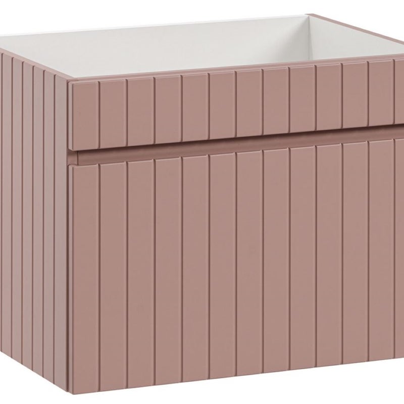 Szafka łazienkowa ICONIC Rose 60 cm wisząca róż ryflowana szuflada