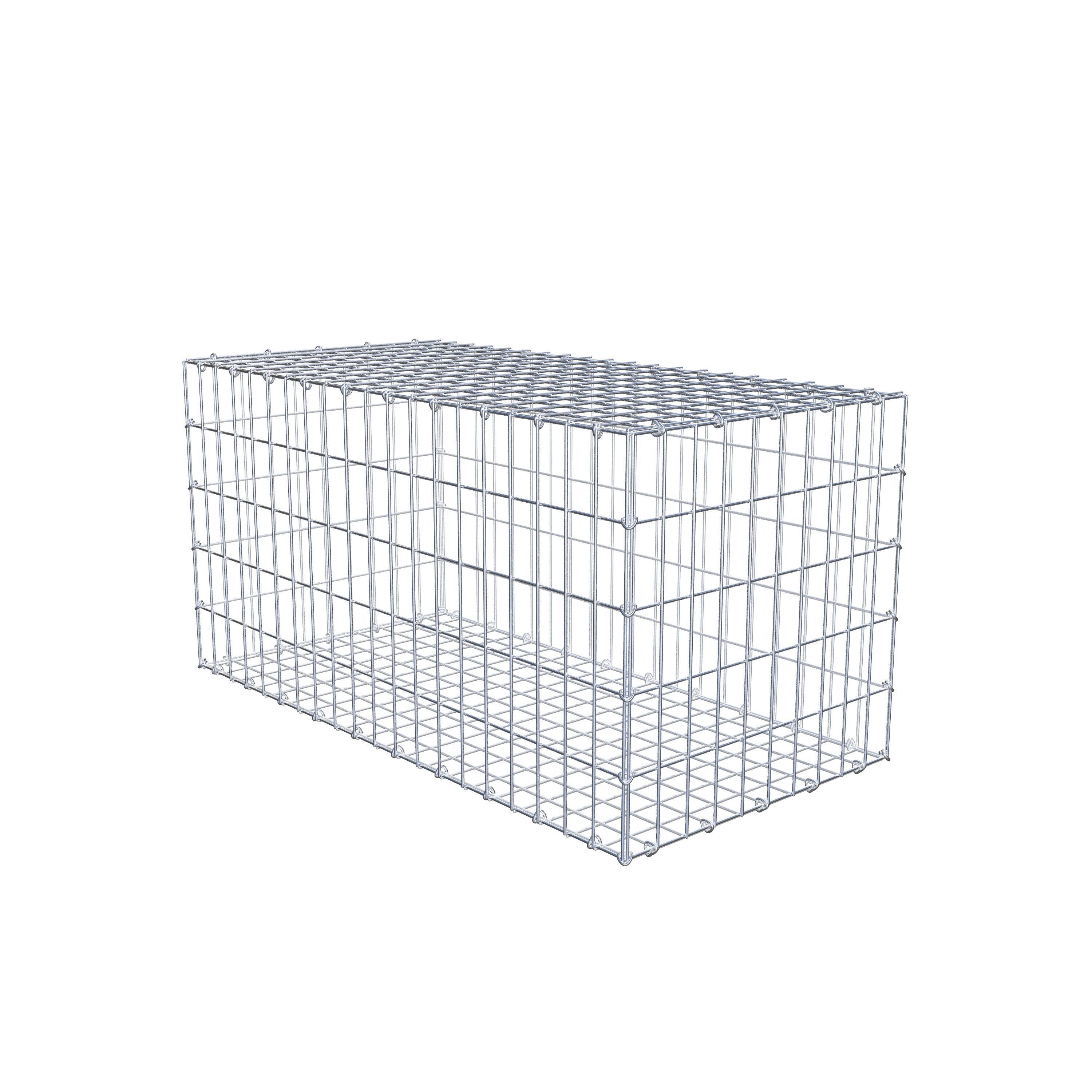 Gavión de acero galvanizado 100x50x50cm (LxAxP), malla 5 x 10cm, Anillo en C, jaula metálica para muro o jardín - 7