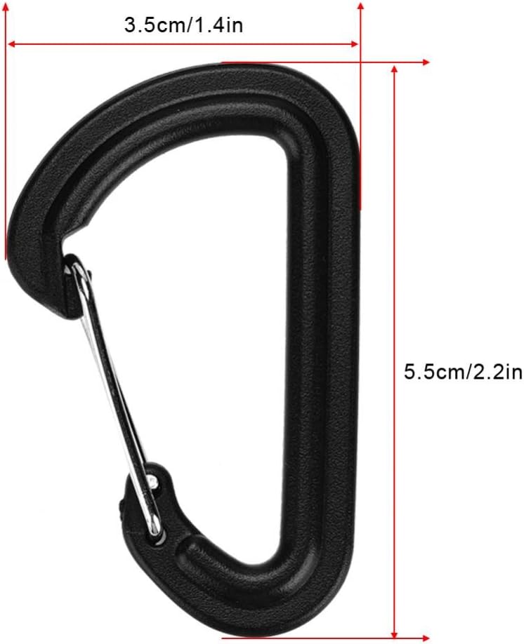 Moschettoni Porta Chiavi In Alluminio, Set Da 10 Pezzi Con Anello A D, Per Campeggio, Escursionismo E Outdoor, Resistenti E Leggeri - 3