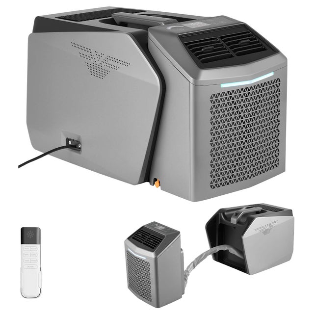 Aire acondicionado portátil SucceBuy para acampada, 4850 BTU, sistema split móvil de doble conducto para tiendas de campaña y autocaravanas