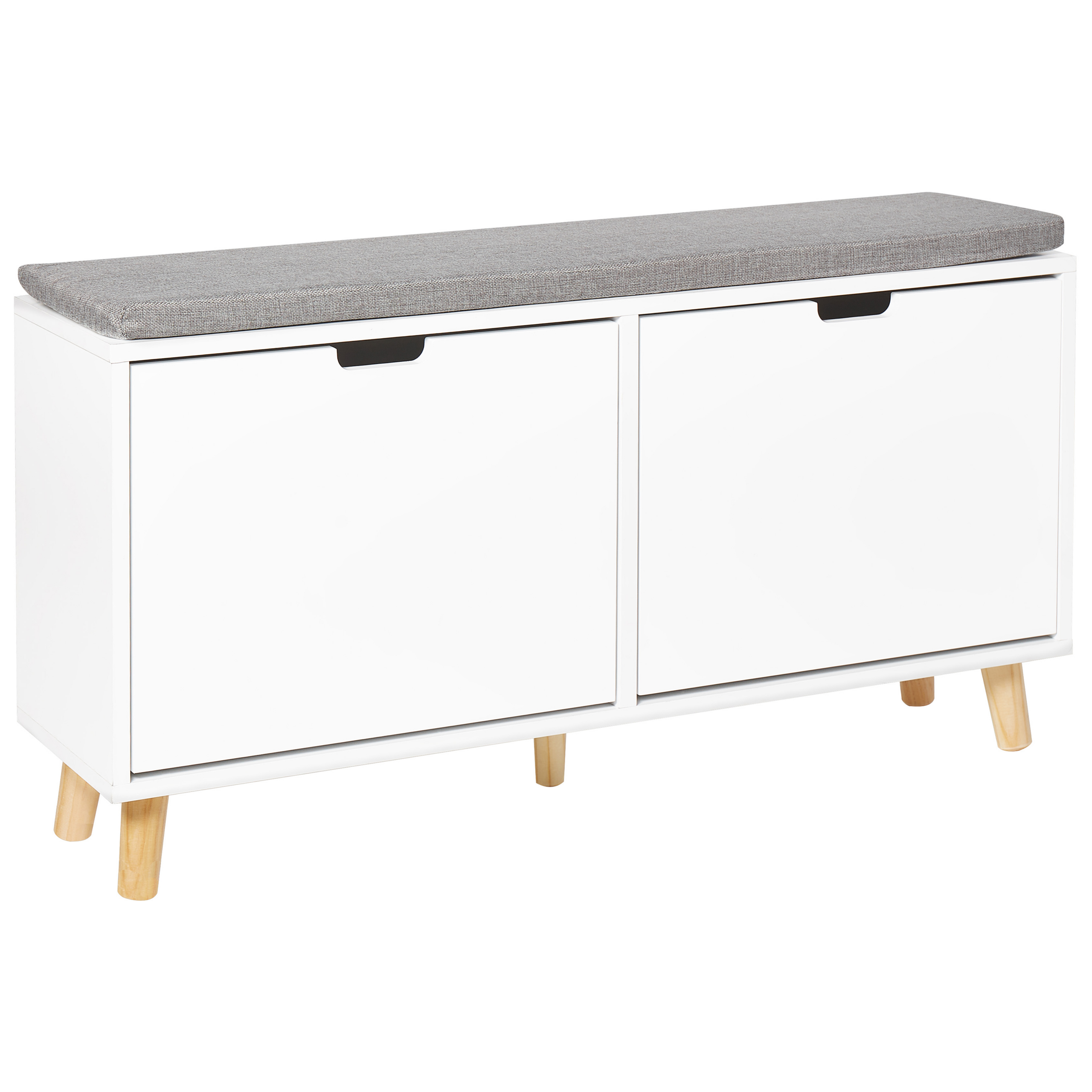Meuble D'entrée 3 En 1 - Porte-manteau, étagère à Chaussures 4/5 Niveaux, Banc - Blanc 60x25x152 Cm