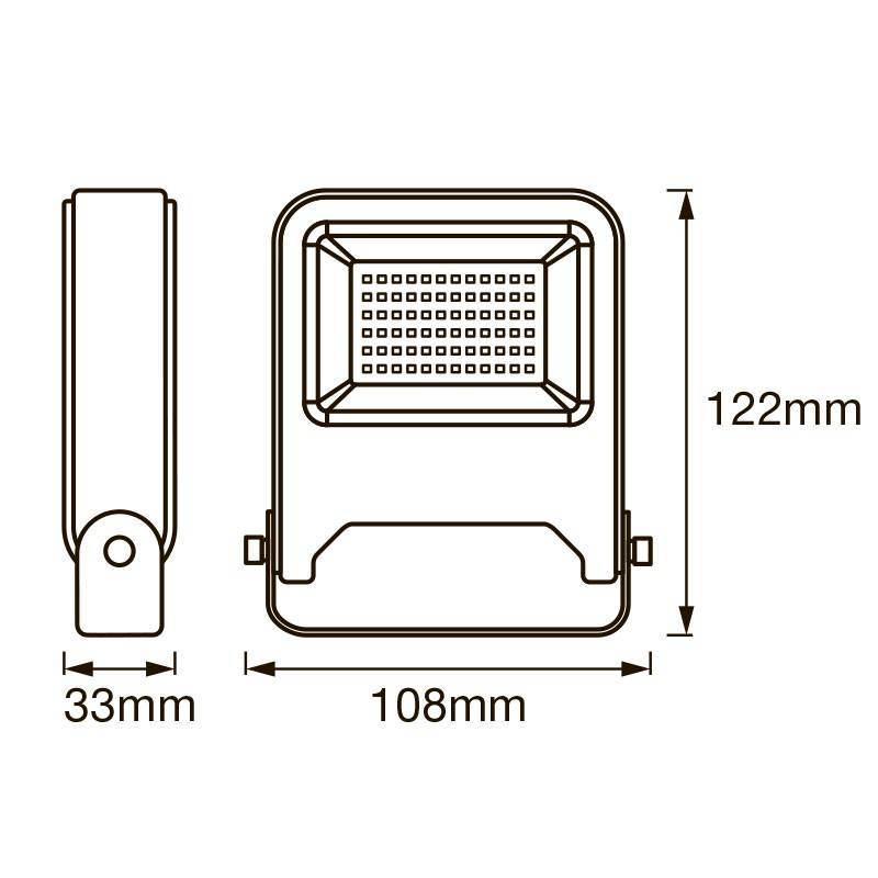 LEDVANCE Fluter LED pour mur, ENDURA® FLOOD Cool White / 10 W, 220…240 V, Angle de rayonnement: 120°, Cool White, 4000 K, Matériau: aluminium, IP65 - 5