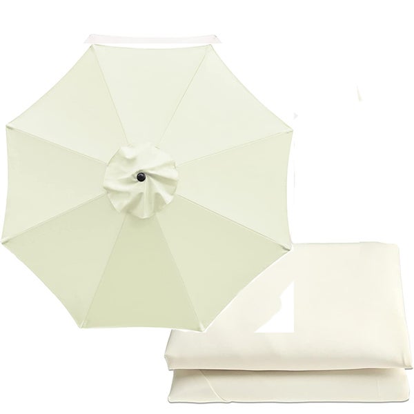 2,7 M 6 Stecche Ombrellone Da Giardino Copertura Di Ricambio Protezione Uv30 Impermeabile Ombrellone Da Spiaggia Per Giardino Patio Bianco 88824935
