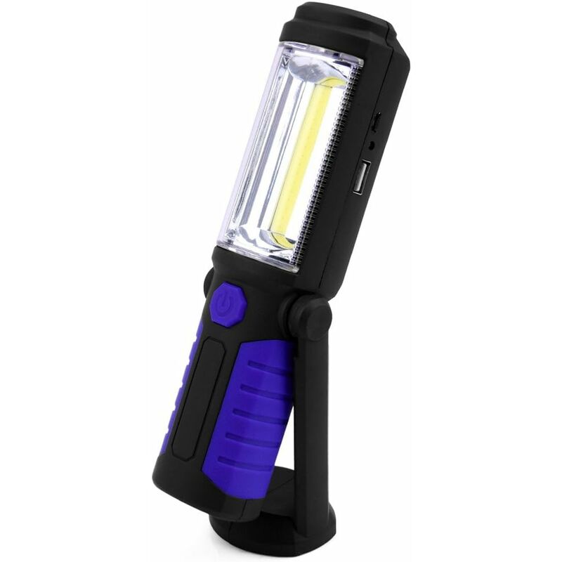 Lanternă LED reîncărcabilă hands-free [VERSIUNE NOUĂ 2022], lanternă LED COB 2 în 1 pentru camping/drumeții/mașină/garaj