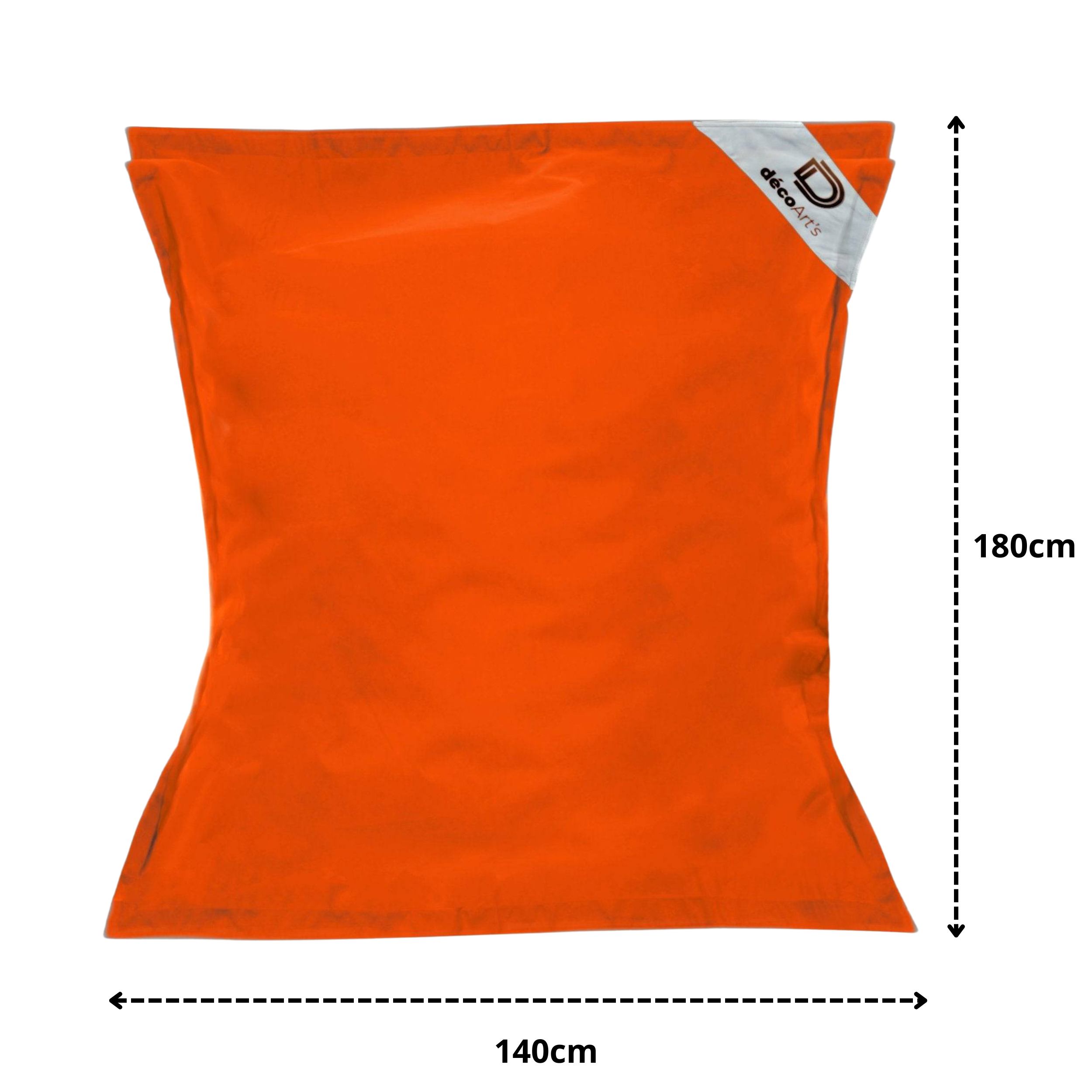 Housse pour Pouf Géant XXL 180x140cm Intérieur et Extérieur - Orange - 6