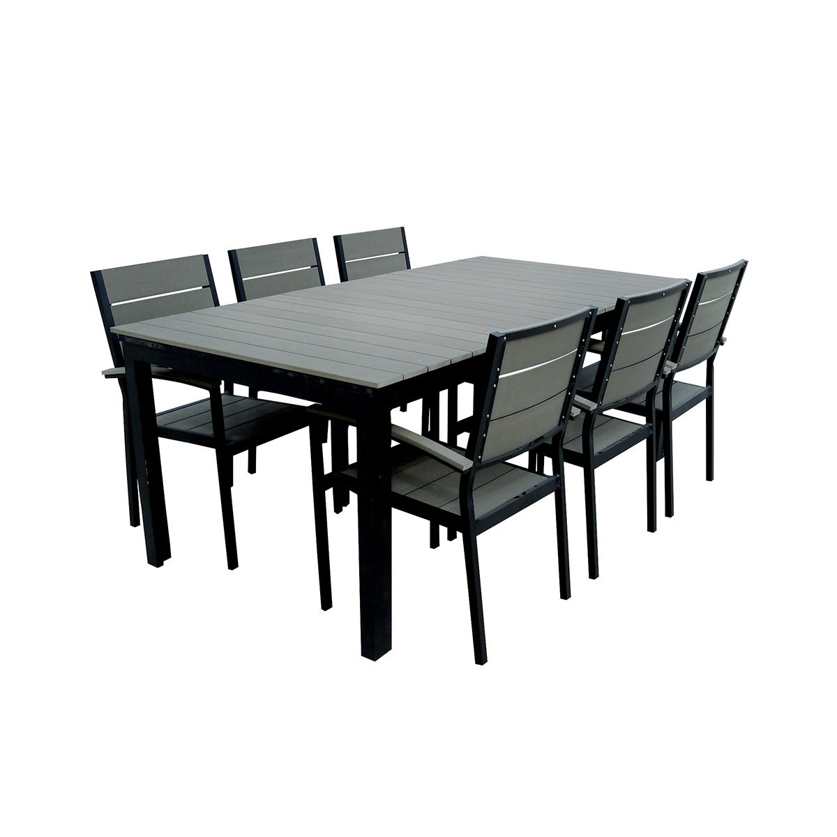 Salon de jardin en polywood et aluminium 6, Cémonjardin - 3