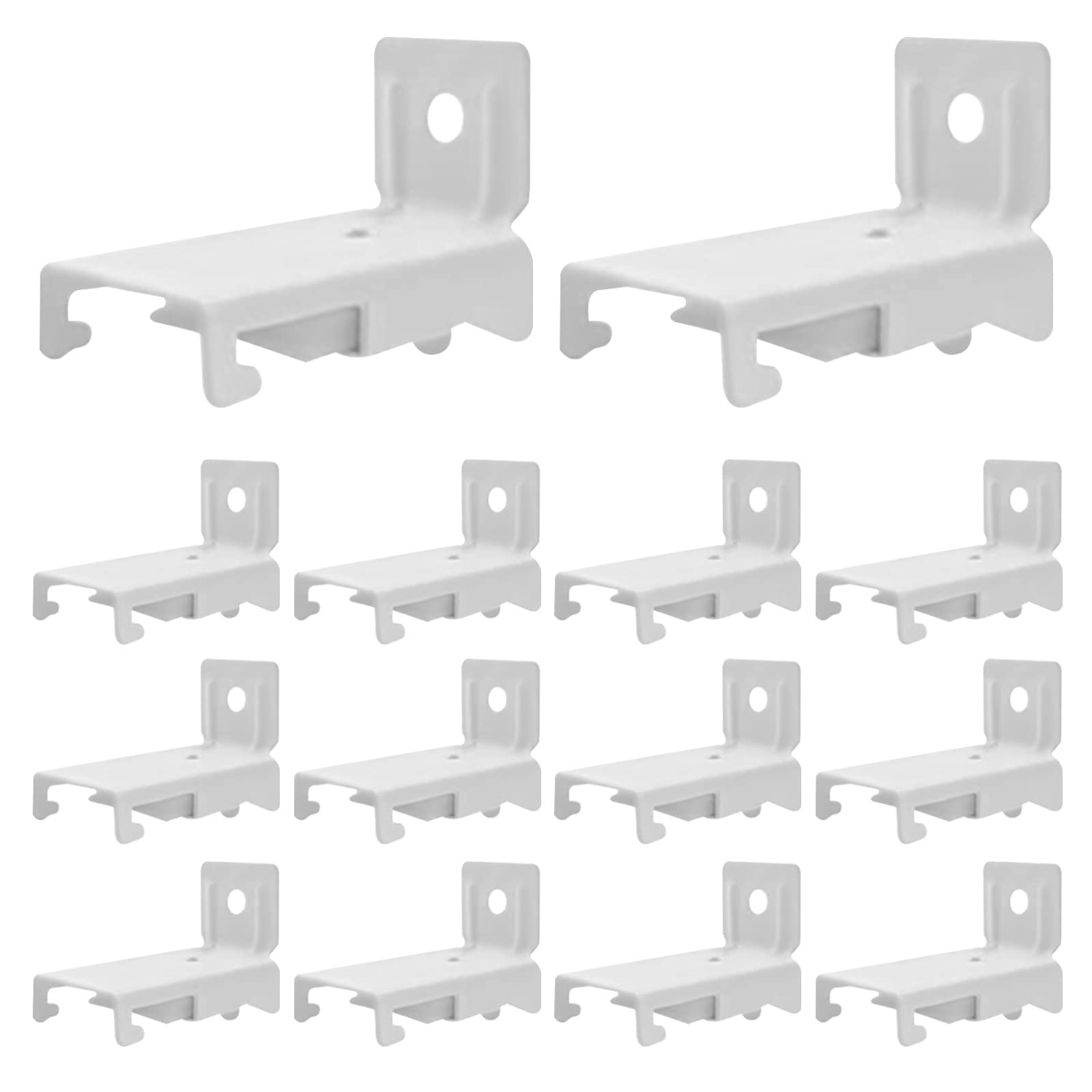 Lot de 14 supports muraux pour rail de rideau flexible - Accessoires ...