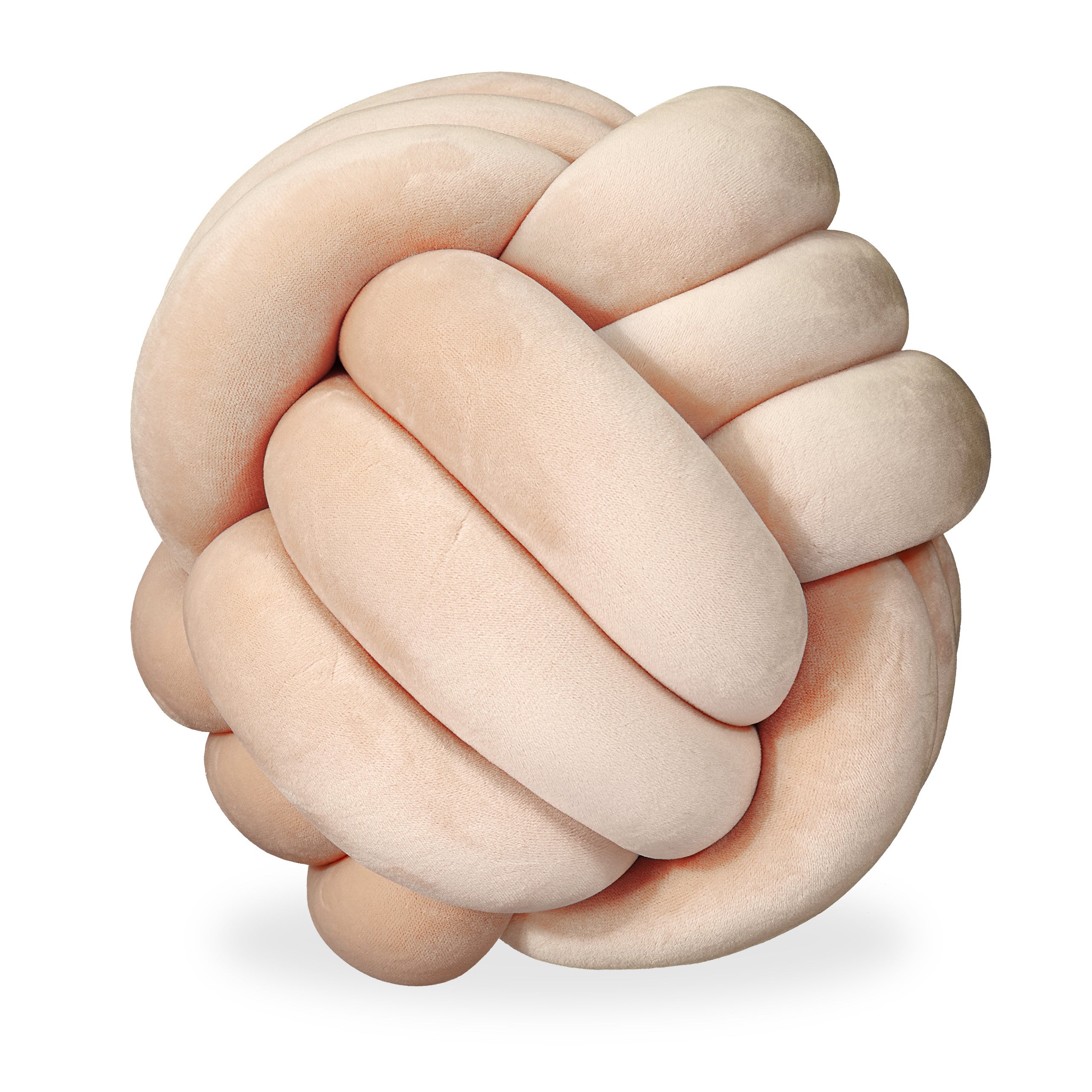 Coussin Boule Noué Blanc Crème 30,5 Cm Pour Décoration De Salon, Coussins Noués Pour Décoration