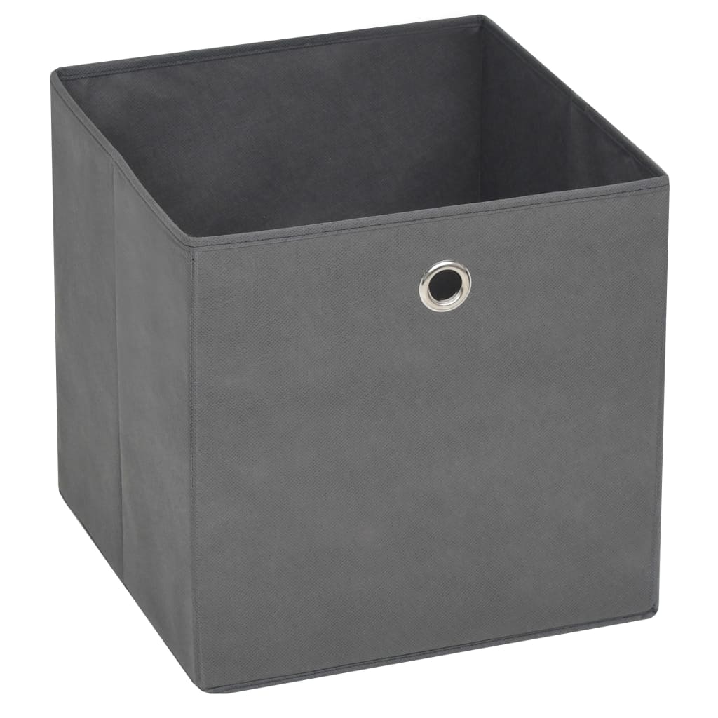Boîtes de rangement | Coffre de rangement 10 pcs Tissu intissé 28x28x28 cm Gris CFW398870 - 3