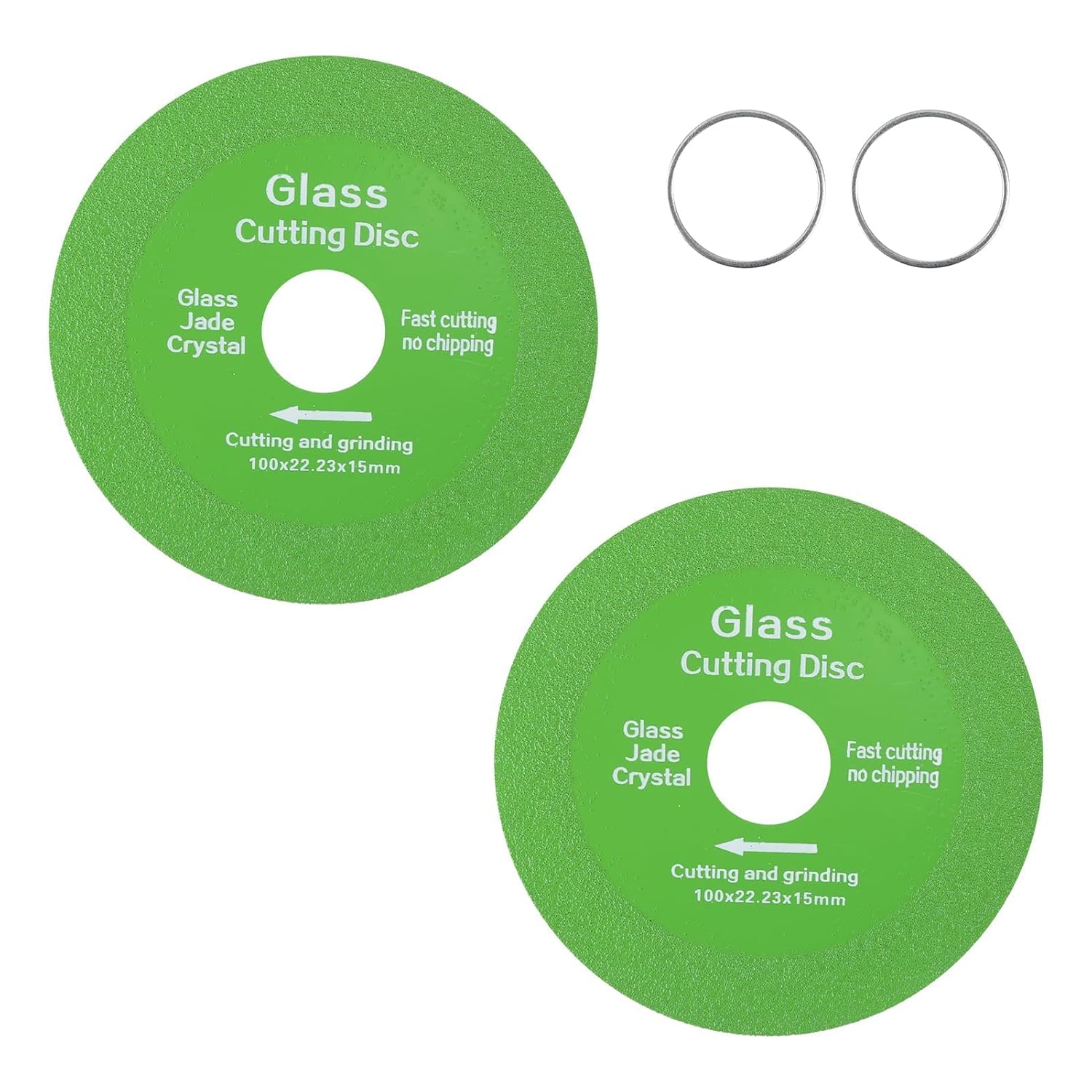 Lot 2 disques diamantés 100mm – Coupe verre, carrelage, porcelaine – Adapté meuleuse angle, précision verte - 7