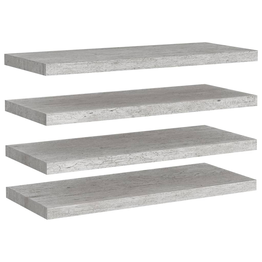 Mensola Da Parete Pieghevole Grigio Cemento 104x15x49 Cm – In Legno Resistente, Salvaspazio E Antiumidità