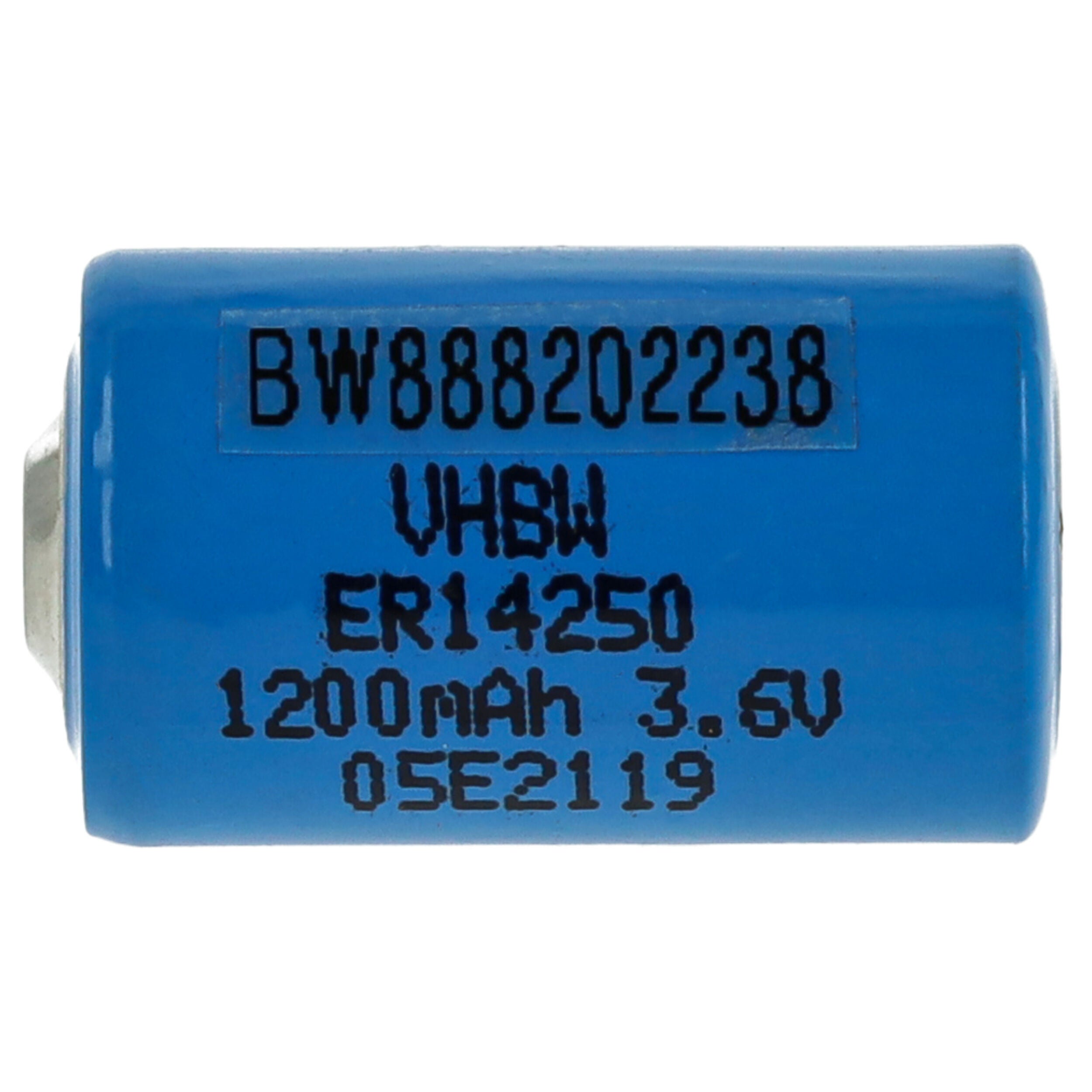vhbw Pile au lithium ER14250 remplacement pour 1/2AA, 1770-XZ, 3B26, 418-0076, 60-0576-100 - Pile spéciale (1200mAh, 3,6V, Li-SOCl2) - 6