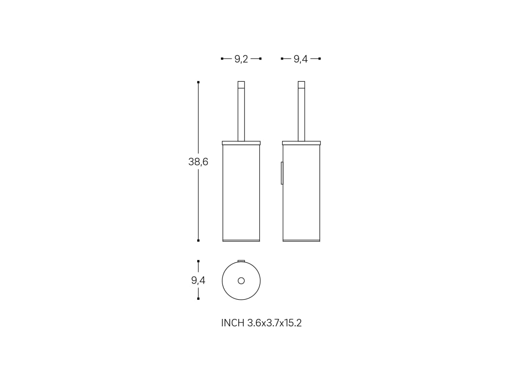 COSMIC Brosse WC, Fixation murale, Collection Logic - 5