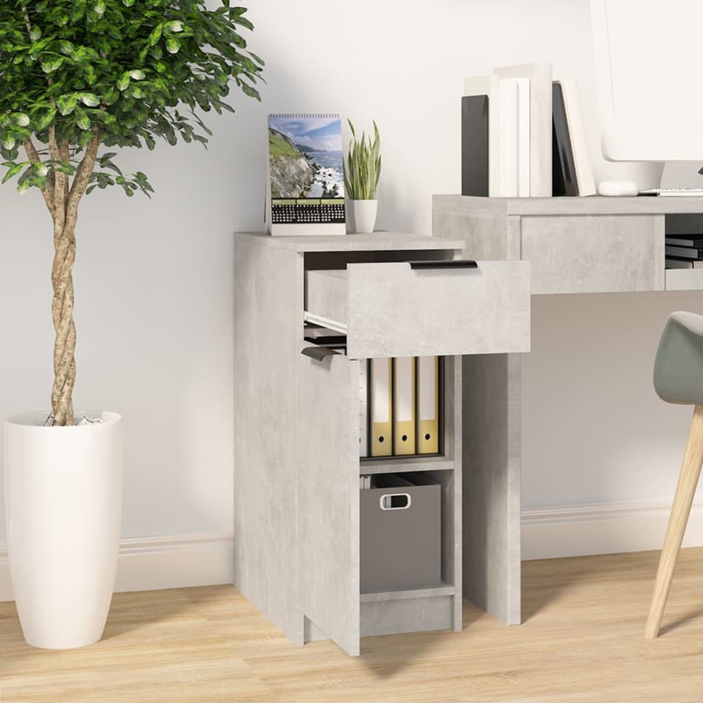 Maison Exclusive - Armoire de bureau Gris béton 33,5x50x75 cm Bois d'ingénierie - 3