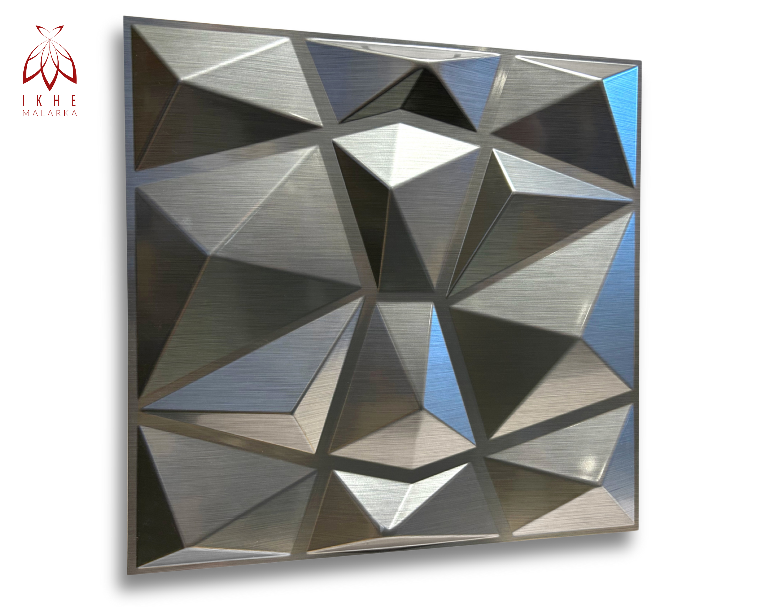 Lot de 12 panneaux muraux 3D en PVC – 3 m² – Effet diamant 