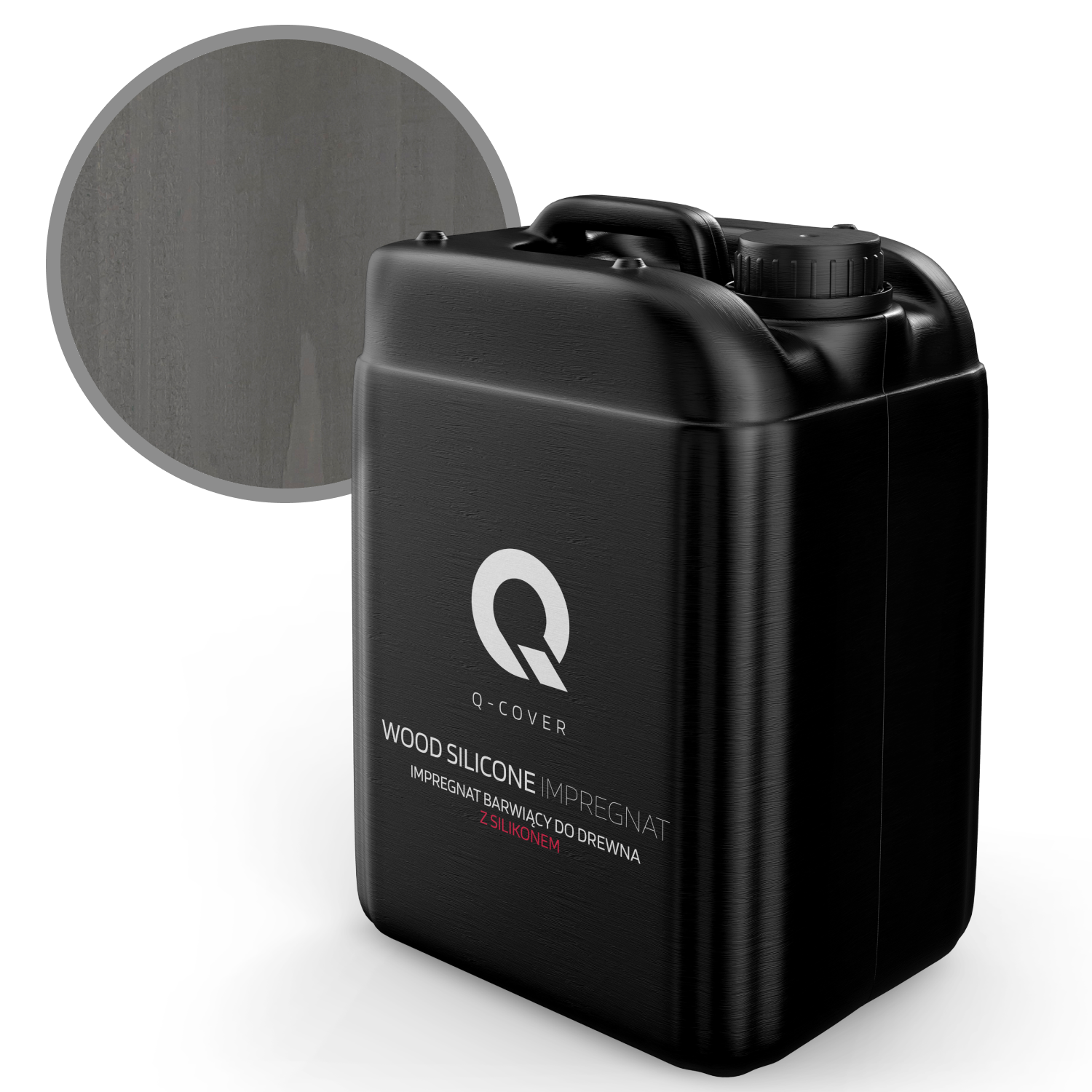 Impregnat Barwiący do Drewna z Silikonem 2w1 Q-Cover Antracyt RAL7024 10L
