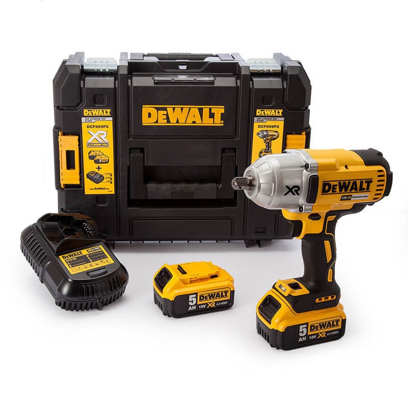 Clé à Chocs Dewalt DCF894P2 18V - Boulonneuse 1/2", Coffret Avec 2 Batteries 5.0Ah, Professionnelle Sans Fil - 5