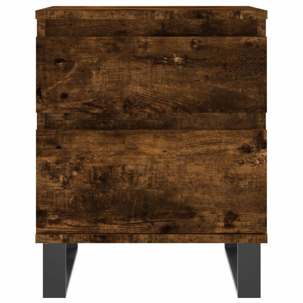 Maison Exclusive - Table de chevet chêne fumé 40x35x50 cm bois d’ingénierie - 5